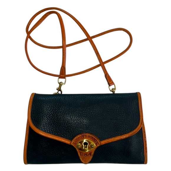 Vintage Dooney & Bourke Crossbody Deep Navy Blue - Picture 1 of 8